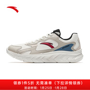 安踏（ANTA）【年貨節】云海跑鞋男鞋跑步鞋運動(dòng)鞋休閑鞋 【皮面】象牙白/素霧灰/迷迭藍-1 39