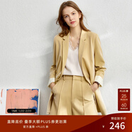 AMII女裝2025職業(yè)西服套裝女夏季新款休閑外套時(shí)尚西裝兩件套 鵝黃(短褲) S (155)
