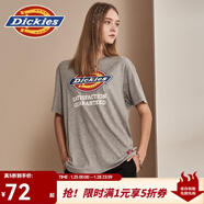 Dickies經(jīng)典款短袖 男女同款字母LOGO印花短袖t恤女  無(wú)憂(yōu)搭短袖女7088 中羽灰 M