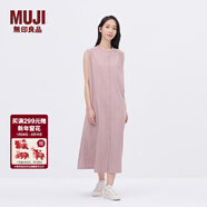 MUJIIDEE 女式 平紋 無(wú)袖連衣裙 女裝裙子25年夏季 連身裙 GA44CC5S 煙熏粉色 L (165/88A)