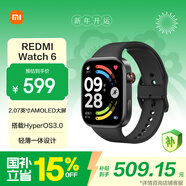小米（MI）REDMI Watch 6典雅黑 國家補貼 澎湃OS 3 心率血氧監測 藍牙通話(huà) 紅米手表6 智能手表 小米汽車(chē)