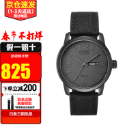 西鐵城（CITIZEN）手表男光動(dòng)能騷橙時(shí)尚紳士潮流男士皮帶夜光男表禮物推薦 潮流酷黑BM8475-00F  保稅倉直發(fā)