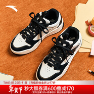 安踏（ANTA）C37板鞋丨運動(dòng)板鞋女軟底潮流百搭舒適運動(dòng)鞋子 象牙白/黑-2 36