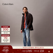 Calvin Klein高級成衣系列春秋男士戶(hù)外潮流休閑ck可收納帽中長(cháng)款運動(dòng)外套 UB1-太空黑 M