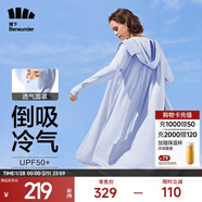 蕉下（beneunder）防曬衣女防紫外線(xiàn)夏季薄款防曬服女士披肩服短外套 純凈藍/升級長(cháng)款