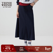 Teenie Weenie小熊早秋衛衣半身長(cháng)裙休閑時(shí)髦A字裙女士 藏青色 S (160)