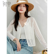 初申春夏針織衫女V領(lǐng)鏤空針織開(kāi)衫休閑百搭毛衣空調衫上衣S62Z106