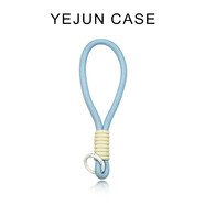 約取鑰匙扣手機掛繩短繩防丟可攜式車(chē)鑰匙煉 煉 淺藍米白手繩