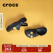 CROCS卡駱馳洞洞鞋貝雅男鞋女鞋輕便耐磨一腳蹬拖鞋休閑鞋|10126 黑色-001 39 (240mm)