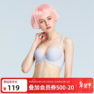 愛(ài)美麗IMIS內衣無(wú)鋼圈小胸聚攏顯大純色3/4中厚文胸IM17AIN1 灰色 70A