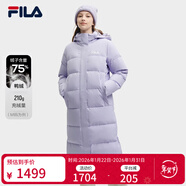 斐樂(lè ) 斐護科技|斐樂(lè )女裝長(cháng)款羽絨服冬季休閑簡(jiǎn)約連帽保暖羽絨外套 薰衣草淺紫-PU XL