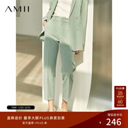 AMII女裝2025職業(yè)西服套裝女夏季新款休閑外套時(shí)尚西裝兩件套 抹茶綠(西褲) S (155)