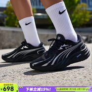 彪馬跑步鞋男鞋女鞋秋新款黑色緩震防滑訓練鞋網(wǎng)面透氣休閑運動(dòng)鞋 311144-01 競速跑鞋 42 (270mm)