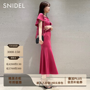 SNIDEL春夏款優(yōu)雅純色荷葉邊V領(lǐng)披肩露背系帶連衣裙SWCO232038 粉色 S （0）