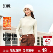 森馬（Semir）長(cháng)袖T恤女冬半高領(lǐng)發(fā)熱抑菌純色修身上衣顯瘦打底衫101724101005