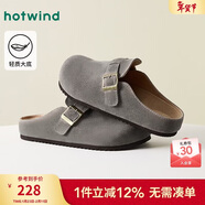 熱風(fēng)商場(chǎng)同款男鞋復古勃肯鞋秋季新款男士舒適包頭軟木拖