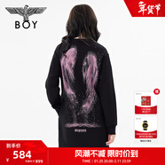 BOY LONDON【星辰入?！咳棺影做L老鷹百搭黑色連衣裙W17008 黑色 S
