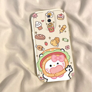 倍技適用Oppo R17趣味手機殼榮耀可愛(ài)日系ins情侶卡通帕恰狗漢堡kt貓直邊硅膠軟殼軟套保護殼全包防摔 R17【古董白-漢堡凱蒂貓】