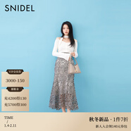SNIDEL2025秋冬新品優(yōu)雅高腰蕾絲鉤花鏤空魚(yú)尾半身裙SWFS254135 混合色 S (0)