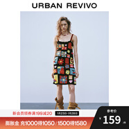 UR【明星同款】2025夏季新款女花朵裝飾無(wú)袖針織連衣裙UYL950056 多色 XS