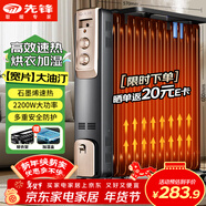 先鋒石墨烯取暖器電暖器電暖氣片家用電熱油汀13片全屋升溫智能恒溫低噪節能烘衣加濕DYT-Z2