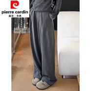 皮爾卡丹（pierre cardin）春裝搭配一整套巨好看減齡氣質(zhì)小香風(fēng)印花毛衣闊腿褲套裝女 褲子 【單件】 M 【建議80-斤】