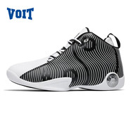 沃特（VOIT）籃球鞋太極皮面男鞋實(shí)戰球鞋體育生運動(dòng)鞋 白/黑 41