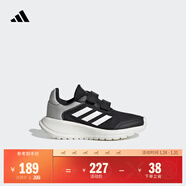 adidas男女小童Tensaur Run 2.0魔術(shù)貼網(wǎng)面跑步鞋阿迪達斯輕運動(dòng) 黑色/灰色/白色   35