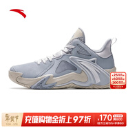 安踏（ANTA）KT籃球鞋男湯普森運動(dòng)鞋男緩震防滑防側翻實(shí)戰比賽氣墊球鞋子男 【空域4】-1608S-1霧灰/淺銀灰 43 (270mm)