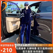 COZOK歐洲站秋季休閑運動(dòng)套裝女新款衛衣減齡洋氣金絲絨運動(dòng)服兩件套 金絲絨套裝 XXL