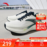 安踏PG7丨旅步1.5丨緩震慢跑鞋男鞋厚底舒適運動(dòng)鞋黑色旅游休閑鞋