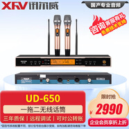 訊爾威UD-650專(zhuān)業(yè)無(wú)線(xiàn)一拖二手持話(huà)筒舞臺演出會(huì )議演講主持無(wú)線(xiàn)麥克風(fēng)