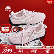 KappaWing賽車(chē)鞋女騏驥紅新年禮物薄底德訓鞋2026春季新款運動(dòng)鞋子女 牡丹粉/冬日白 37
