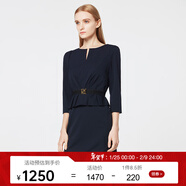 PORTS寶姿 女裝連衣裙 秋新款女裝X型顯瘦連衣裙五分袖YLR8D018GWF049 丈青 2