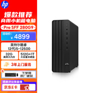 惠普（HP）臺式電腦 Pro SFF 280G9 高性能商用辦公小機箱臺式機 稅控財務(wù)主機I5-12500 32G 1TB+512SSD 定制