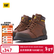 卡特（CAT）工裝靴馬丁靴男鞋男士休閑工鞋經(jīng)典牛皮面防滑工裝靴 深棕色 41