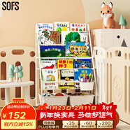 SOFS兒童書(shū)架繪本架簡(jiǎn)易落地寶寶小書(shū)柜鐵藝幼兒置物架書(shū)本玩具收納架 L碼 (5+1)層 2盒