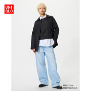 優(yōu)衣庫女裝男裝寬松廓形牛仔褲/彎刀鐮刀褲子479000 482280 479000/62粉藍色 34 /175/86A