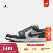 耐克喬丹男子輕便AJ1板鞋春季低幫平底運動(dòng)鞋緩震JORDAN 553558 044鐵灰/山峰白 46