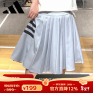 阿迪達斯（adidas）【京東奧萊】短裙女裙夏季時(shí)尚百褶裙透氣休閑裙戶(hù)外運動(dòng)裙半身裙 L