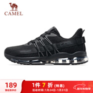 駱駝（CAMEL）全掌氣墊鞋男透氣減震運動(dòng)跑步鞋子 A93239L7565 幻影黑 40