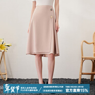 愛(ài)特愛(ài)（EITIE）簡(jiǎn)約高腰氣質(zhì)A字中款半身裙顯瘦百搭通勤春季新款6906604 啡80 M 40/165/68A