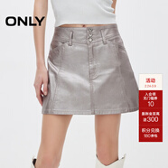 ONLY2025秋季新款個(gè)性潮流金屬色牛仔裙短裙半身裙女|125137008 C11 亮金色 S (160) 64A