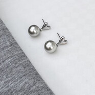 灰色墜小眾感高級愛(ài)心釘環(huán)無(wú)洞夾耳飾 愛(ài)心耳釘