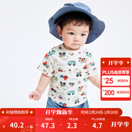 巴拉巴拉嬰兒t恤寶寶打底衫女童上衣男短袖夏季全棉可愛(ài) 綠紅色調00346 110