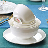 詠幻飯碗組合瓷彩餐具碗盤(pán)套裝紅玫瑰骨質(zhì)瓷 7英寸面碗 8個(gè)