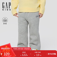 蓋璞【大小童同款】女童2025秋季新款logo微喇抓絨針織長(cháng)褲805486