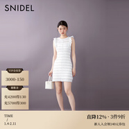 SNIDEL2025春夏優(yōu)雅淑女荷葉邊無(wú)袖立體褶邊連衣裙SWCO252087 白色 M (1)