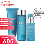 碧歐泉（BIOTHERM）男士新水動(dòng)力洗面奶潔面膏護膚保濕補水送女友新年情人節生日禮物 凈膚控油3件套