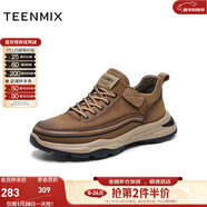 天美意男鞋送老公商場(chǎng)同款英倫復古戶(hù)外工裝鞋男休閑鞋 黃色（絨里） 40 (250mm)